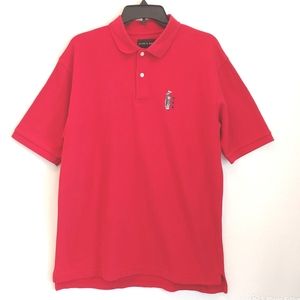Croft & Barrow Men Red Golf Polo Short sleeve Sz M